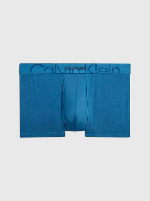 Calvin Klein USA Low Rise - Embossed Icon Mens Trunks Blue 6715089-NG